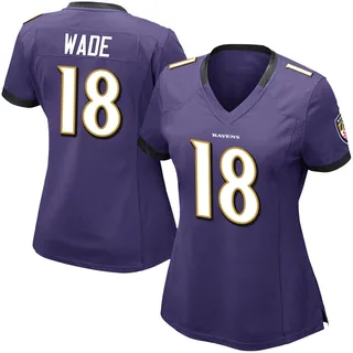 Dayton Wade Baltimore Ravens Women's Limited Team Color Vapor Untouchable Nike Jersey - Purple