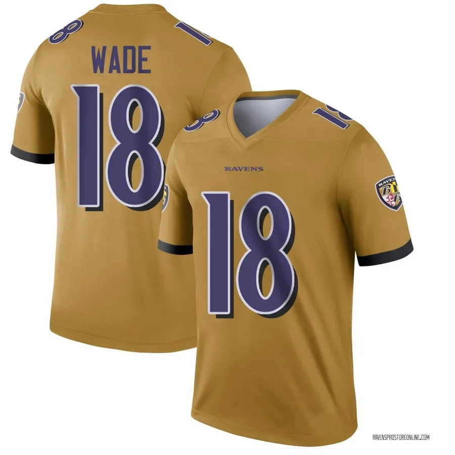 Dayton Wade Baltimore Ravens Youth Legend Inverted Nike Jersey - Gold