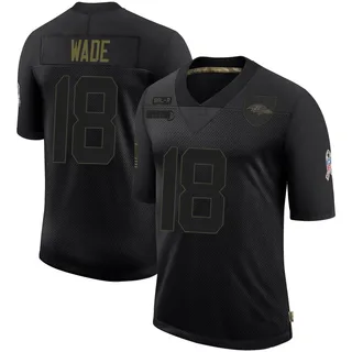 Dayton Wade Baltimore Ravens Youth Limited 2020 Salute To Service Nike Jersey - Black