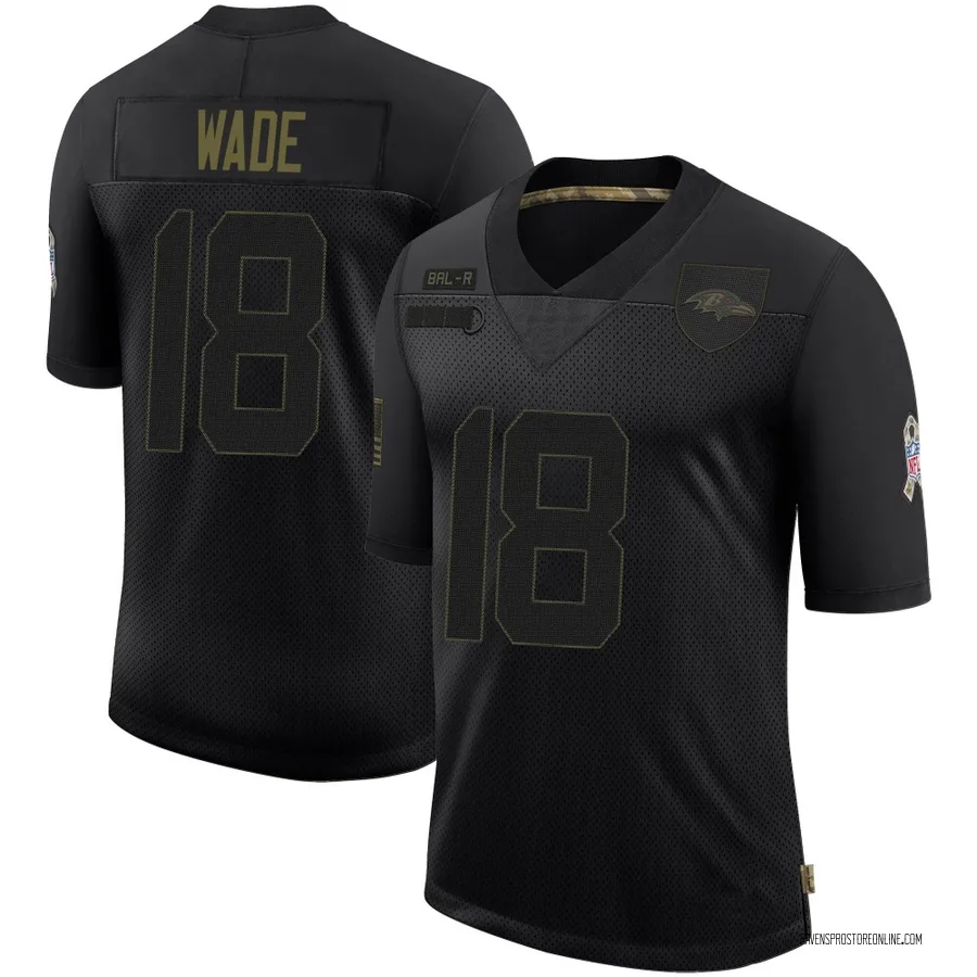 Dayton Wade Baltimore Ravens Youth Limited 2020 Salute To Service Nike Jersey - Black