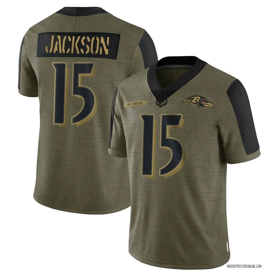 DeSean Jackson Baltimore Ravens Men's Limited 2021 Salute To Service Nike Jersey - Olive