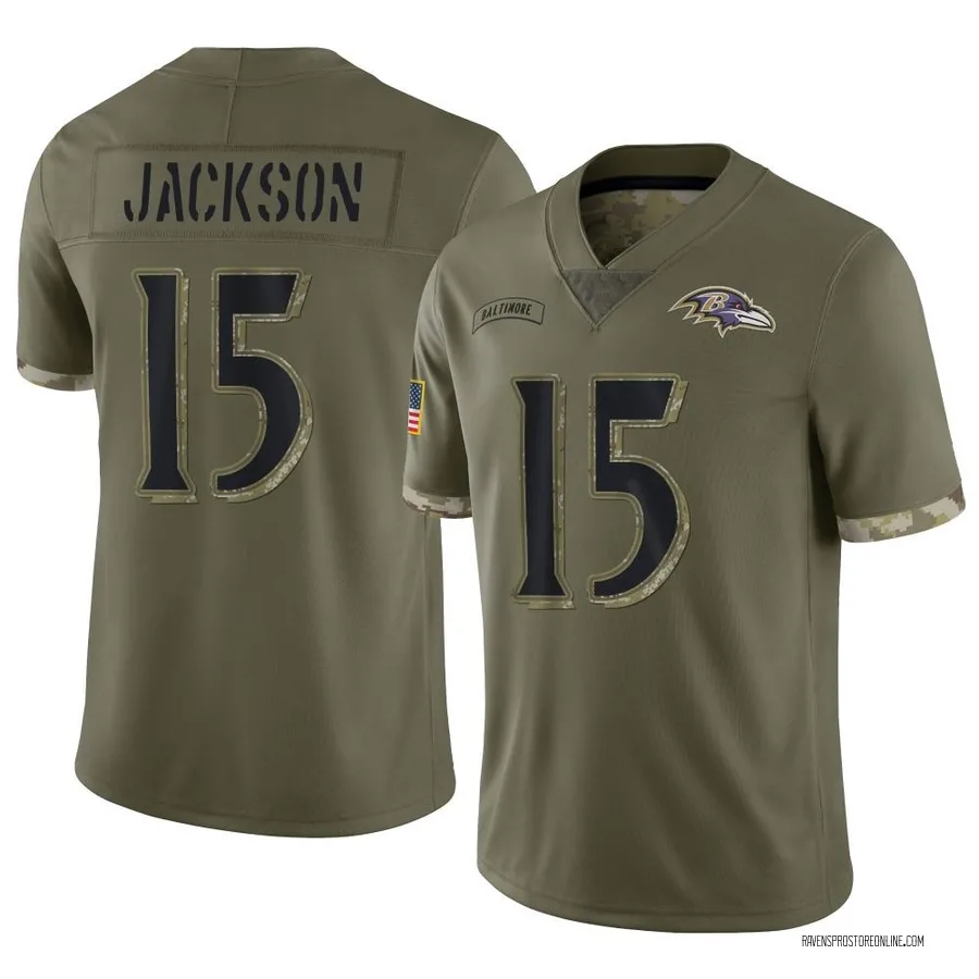 DeSean Jackson Baltimore Ravens Men's Limited 2022 Salute To Service Nike Jersey - Olive