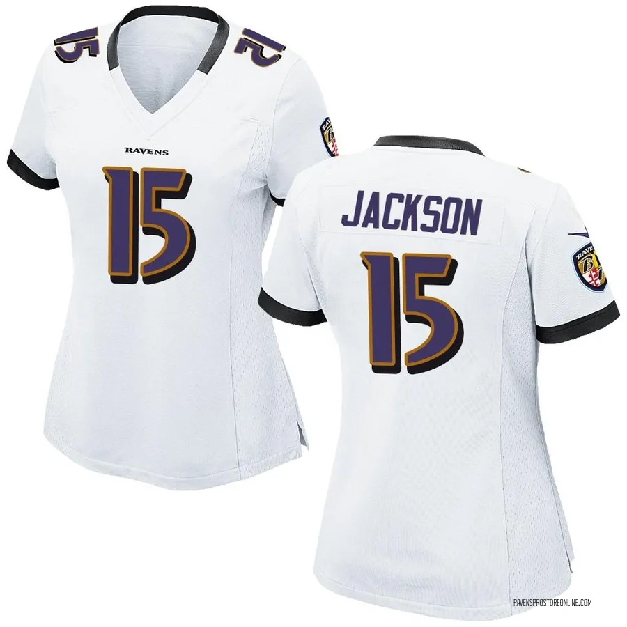 DeSean Jackson Baltimore Ravens Women's Game Nike Jersey - White