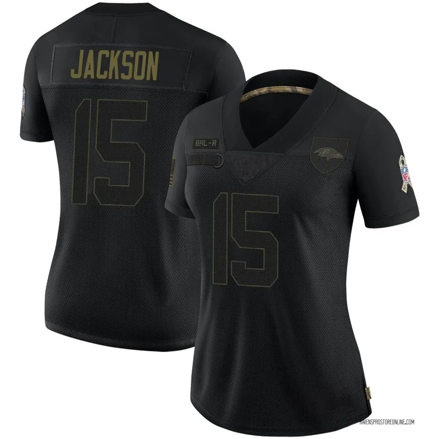 DeSean Jackson Baltimore Ravens Women's Limited 2020 Salute To Service Nike Jersey - Black