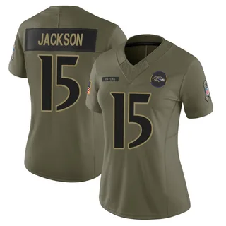 DeSean Jackson Baltimore Ravens Women's Limited 2025 Salute to Service Nike Jersey - Olive