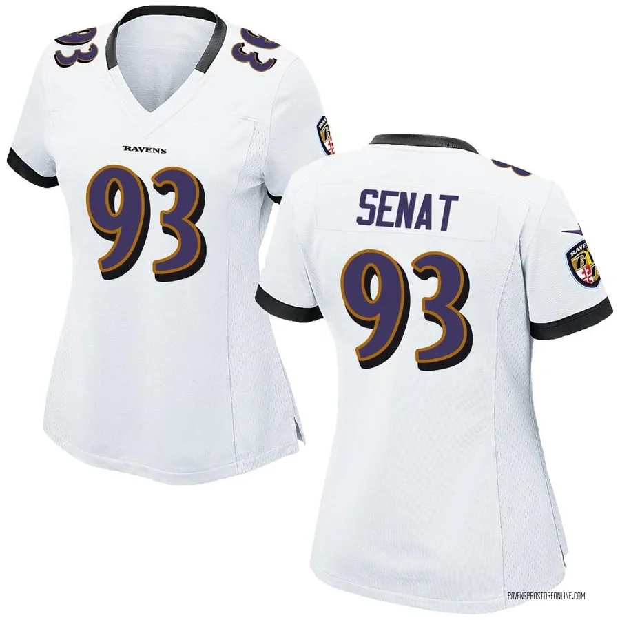 Deadrin Senat Baltimore Ravens Women's Game Nike Jersey - White