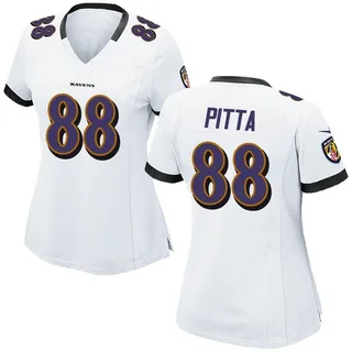 Dennis Pitta Baltimore Ravens Women's Game Nike Jersey - White