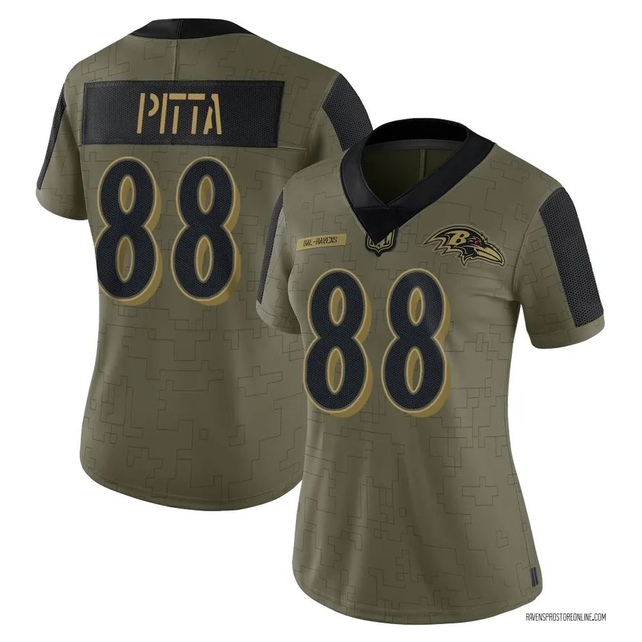 Dennis Pitta Baltimore Ravens Women's Limited 2021 Salute To Service Nike Jersey - Olive