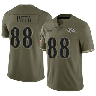 Dennis Pitta Baltimore Ravens Youth Limited 2022 Salute To Service Nike Jersey - Olive
