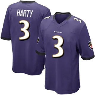 Deonte Harty Baltimore Ravens Men's Game Team Color Nike Jersey - Purple