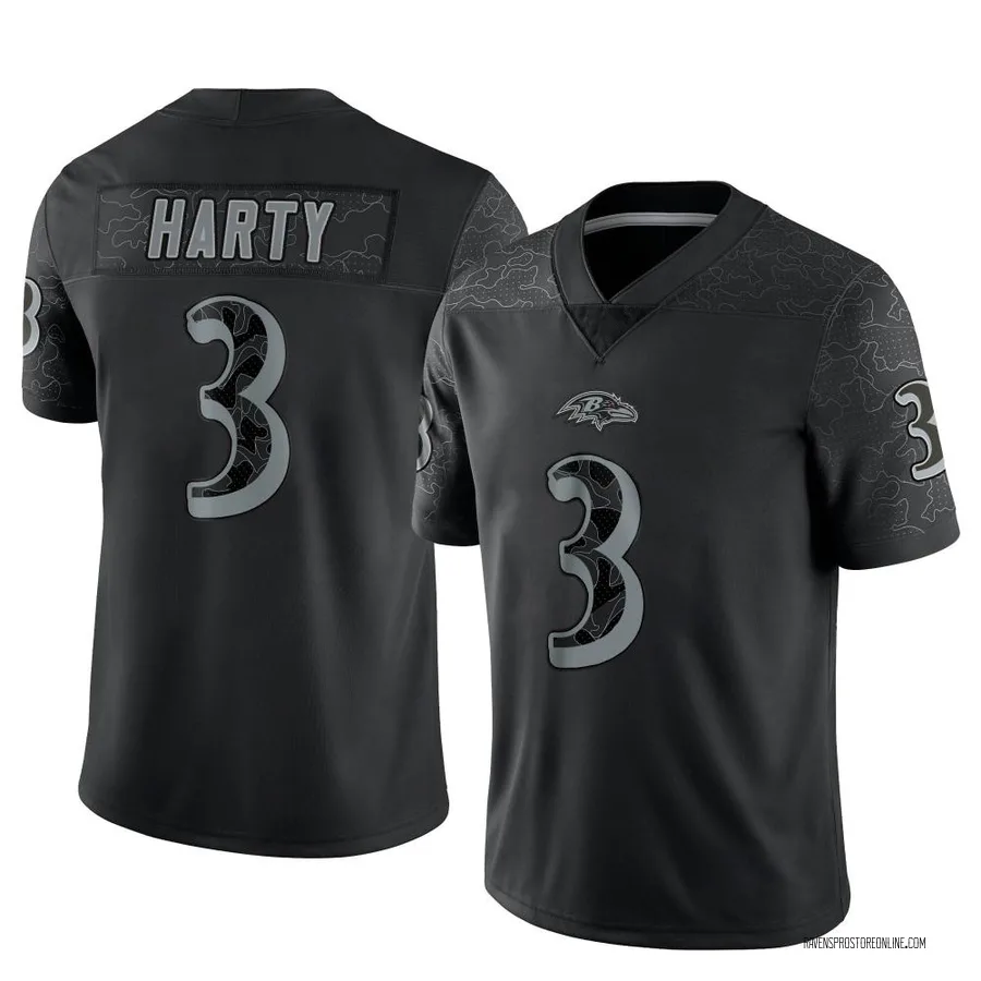 Deonte Harty Baltimore Ravens Men's Limited Reflective Nike Jersey - Black