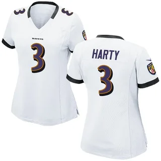 Deonte Harty Baltimore Ravens Women's Game Nike Jersey - White