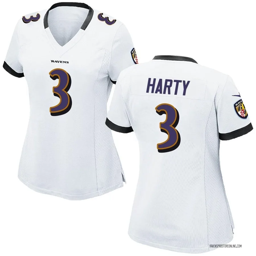 Deonte Harty Baltimore Ravens Women's Game Nike Jersey - White