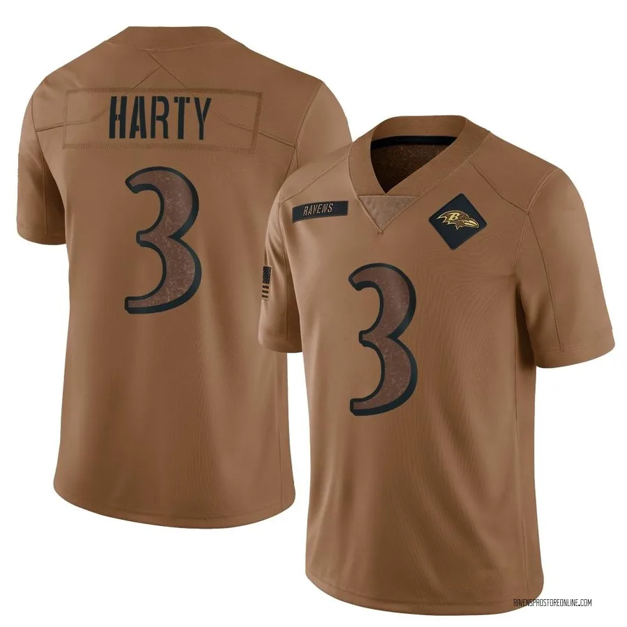 Deonte Harty Baltimore Ravens Youth Limited 2023 Salute To Service Nike Jersey - Brown