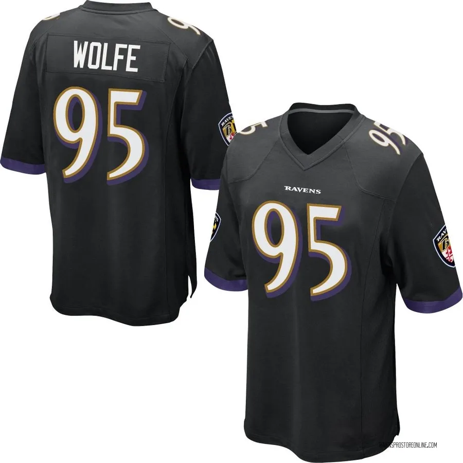Derek Wolfe Baltimore Ravens Men's Game Nike Jersey - Black