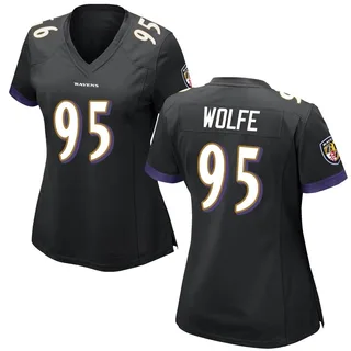 Derek Wolfe Baltimore Ravens Women's Game Nike Jersey - Black
