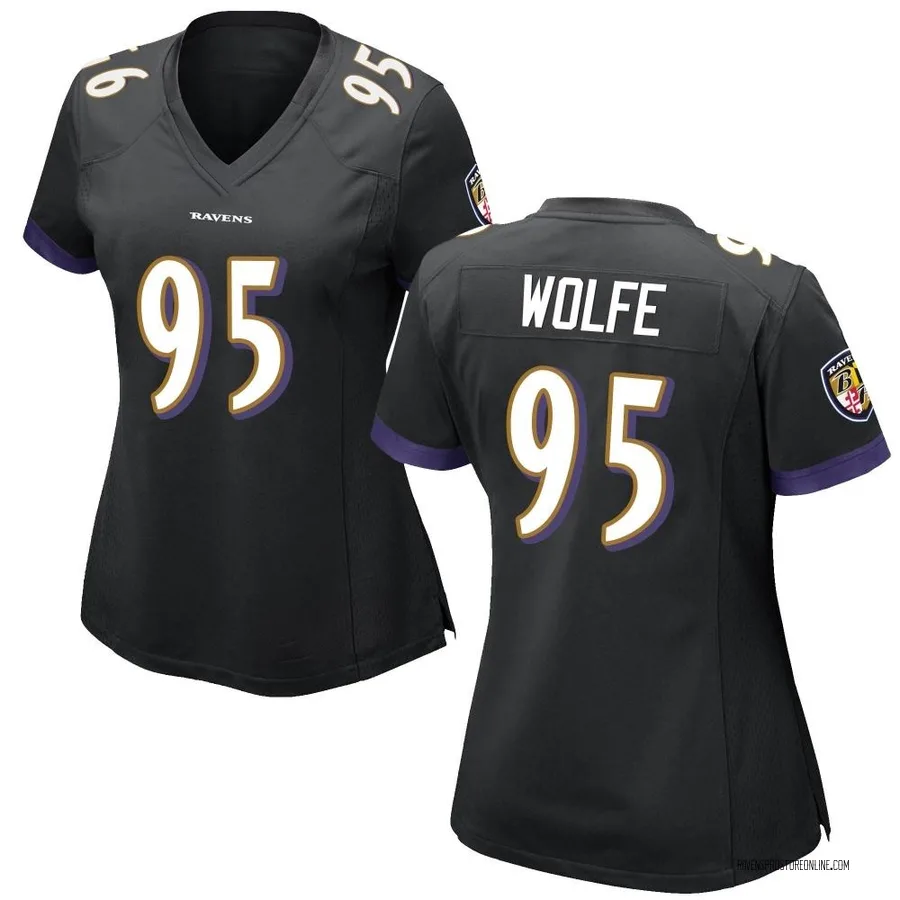 Derek Wolfe Baltimore Ravens Women's Game Nike Jersey - Black