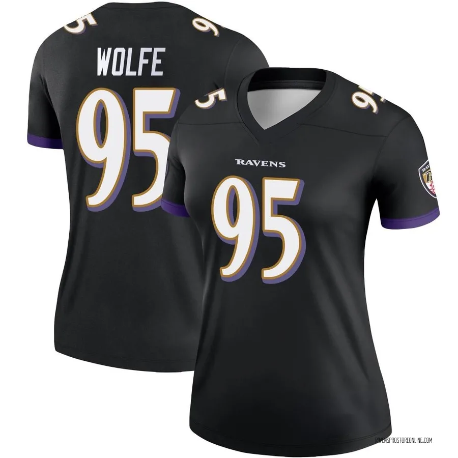 Derek Wolfe Baltimore Ravens Women's Legend Nike Jersey - Black