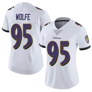 Derek Wolfe Baltimore Ravens Women's Limited Vapor Untouchable Nike Jersey - White