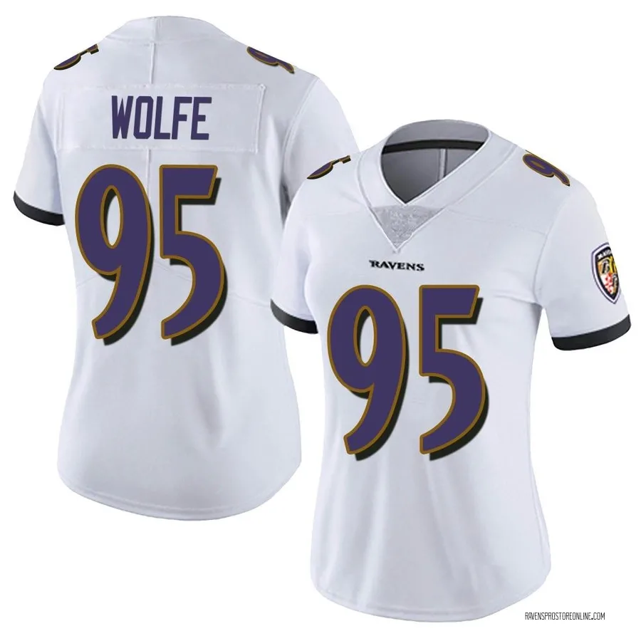 Derek Wolfe Baltimore Ravens Women's Limited Vapor Untouchable Nike Jersey - White