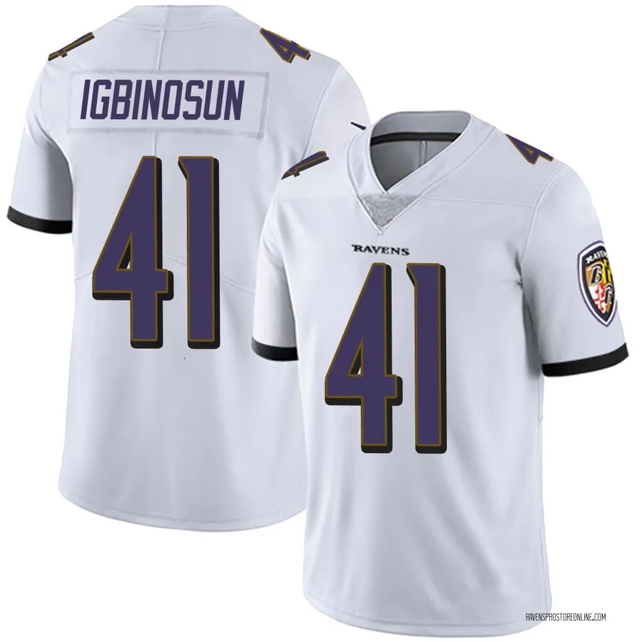 Desmond Igbinosun Baltimore Ravens Men's Limited Vapor Untouchable Nike Jersey - White