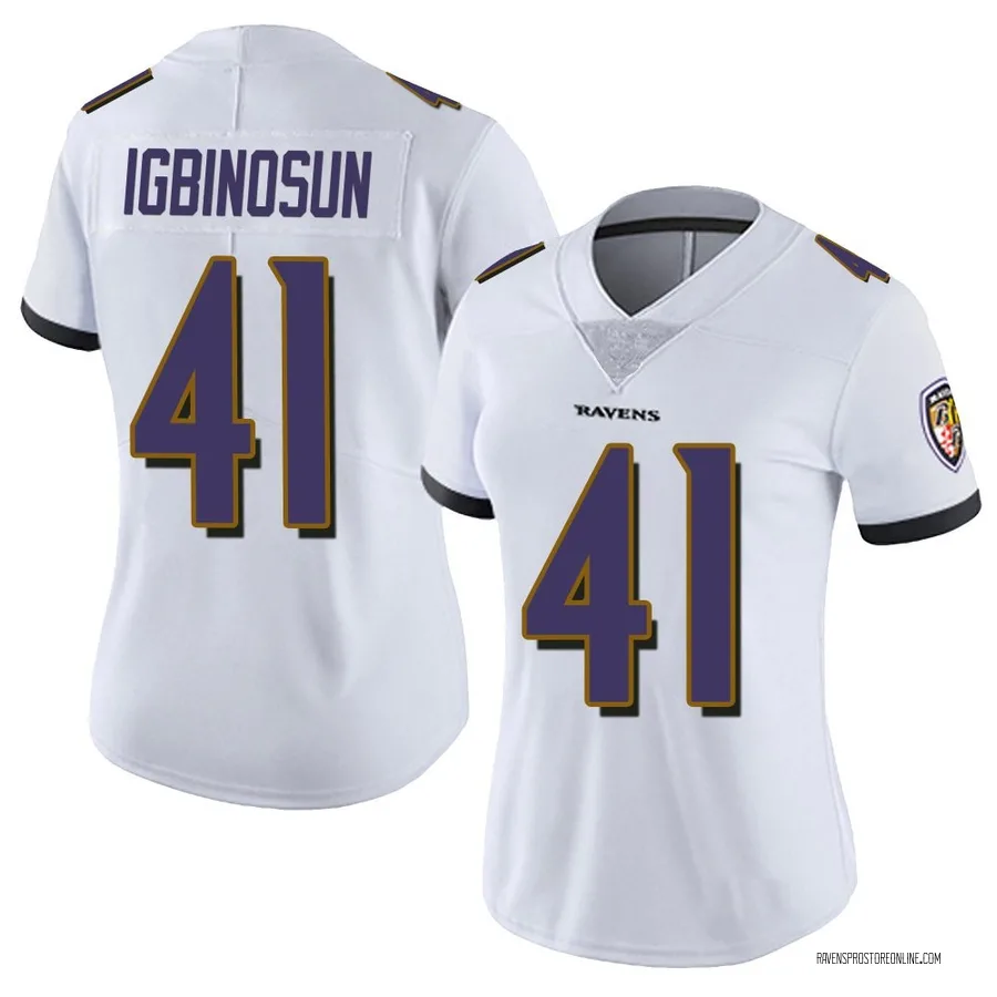 Desmond Igbinosun Baltimore Ravens Women's Limited Vapor Untouchable Nike Jersey - White