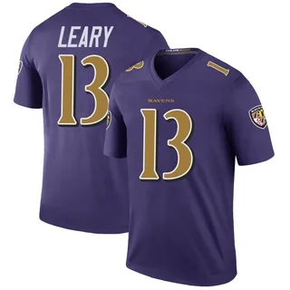 Devin Leary Baltimore Ravens Men's Color Rush Legend Nike Jersey - Purple