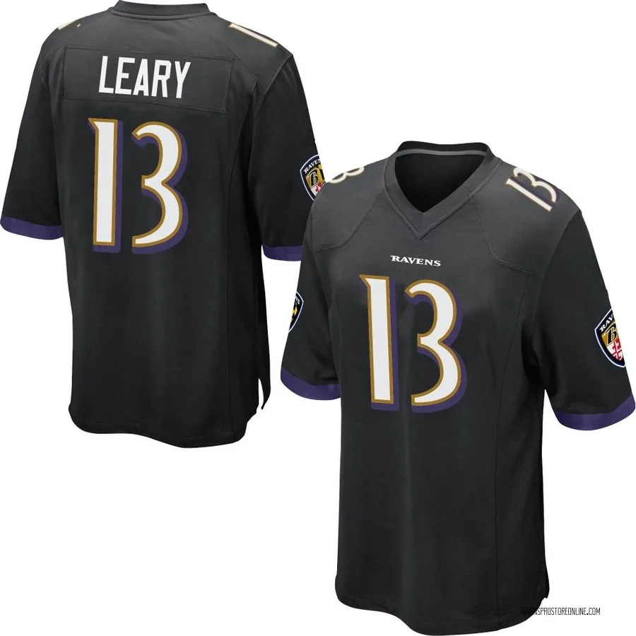 Devin Leary Baltimore Ravens Youth Game Nike Jersey - Black