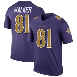 Devontez Walker Baltimore Ravens Men's Color Rush Legend Jersey - Purple
