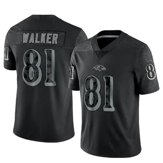 Devontez Walker Baltimore Ravens Men's Limited Reflective Nike Jersey - Black