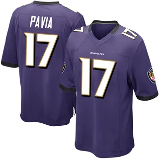 Diego Pavia Baltimore Ravens Men's Game Team Color Nike Jersey - Purple