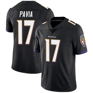 Diego Pavia Baltimore Ravens Men's Limited Alternate Vapor Untouchable Nike Jersey - Black