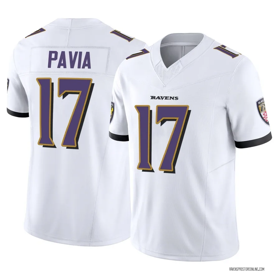 Diego Pavia Baltimore Ravens Men's Limited Vapor F.U.S.E. Nike Jersey - White