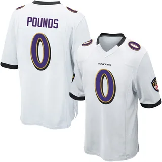 Diego Pounds Baltimore Ravens Men's Game Nike Jersey - White