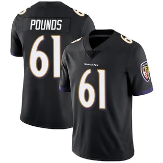Diego Pounds Baltimore Ravens Men's Limited Alternate Vapor Untouchable Nike Jersey - Black