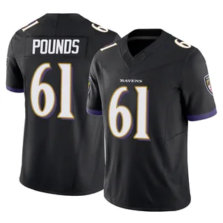 Diego Pounds Baltimore Ravens Men's Limited Vapor F.U.S.E. Nike Jersey - Black