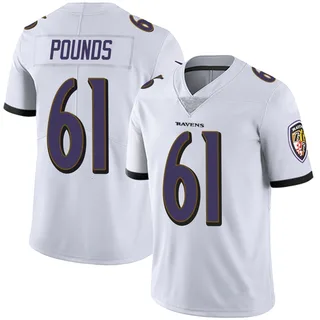 Diego Pounds Baltimore Ravens Men's Limited Vapor Untouchable Nike Jersey - White