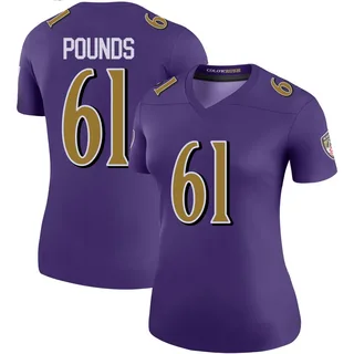 Diego Pounds Baltimore Ravens Women's Color Rush Legend Nike Jersey - Purple