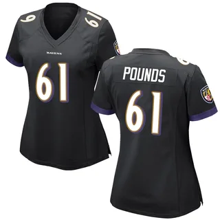 Diego Pounds Baltimore Ravens Women's Game Nike Jersey - Black