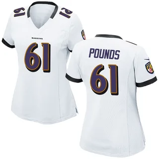 Diego Pounds Baltimore Ravens Women's Game Nike Jersey - White