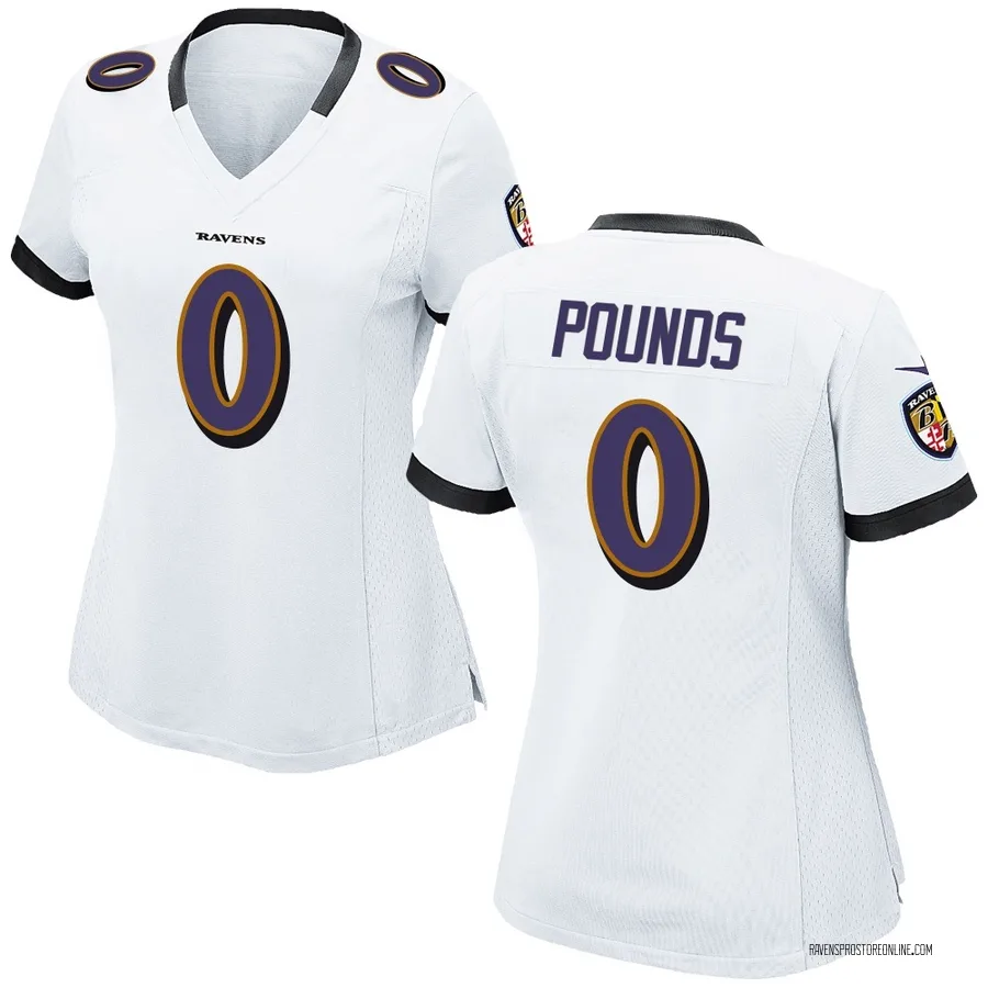 Diego Pounds Baltimore Ravens Women's Game Nike Jersey - White