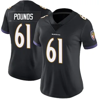 Diego Pounds Baltimore Ravens Women's Limited Alternate Vapor Untouchable Nike Jersey - Black
