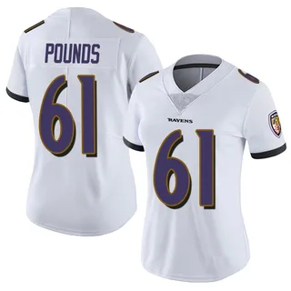 Diego Pounds Baltimore Ravens Women's Limited Vapor Untouchable Nike Jersey - White