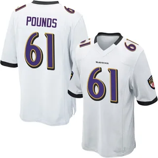 Diego Pounds Baltimore Ravens Youth Game Nike Jersey - White