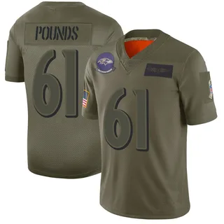 Diego Pounds Baltimore Ravens Youth Limited 2019 Salute to Service Nike Jersey - Camo