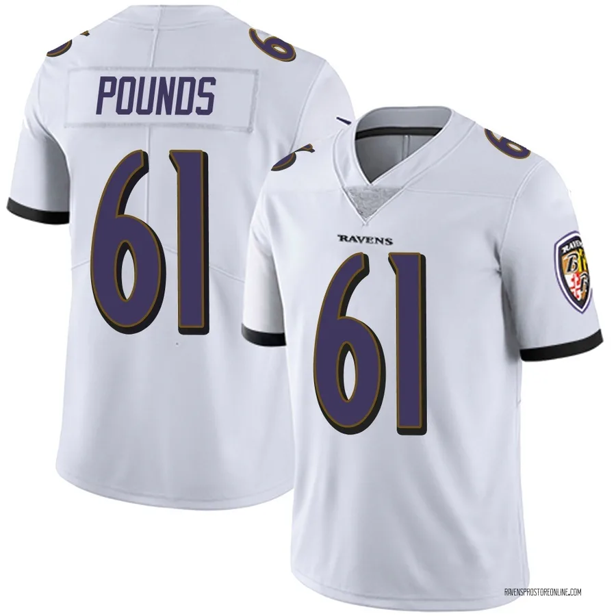 Diego Pounds Baltimore Ravens Youth Limited Vapor Untouchable Nike Jersey - White