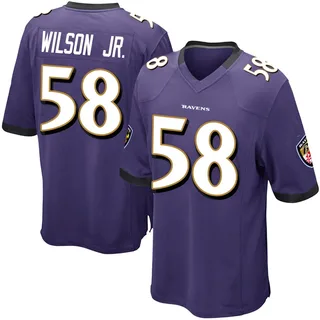 Dion Wilson Jr. Baltimore Ravens Men's Game Team Color Nike Jersey - Purple