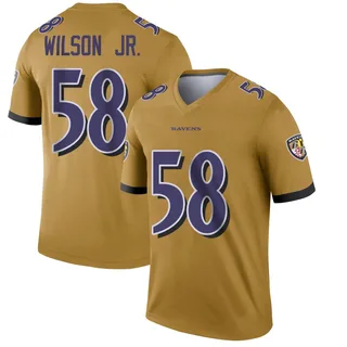Dion Wilson Jr. Baltimore Ravens Men's Legend Inverted Nike Jersey - Gold