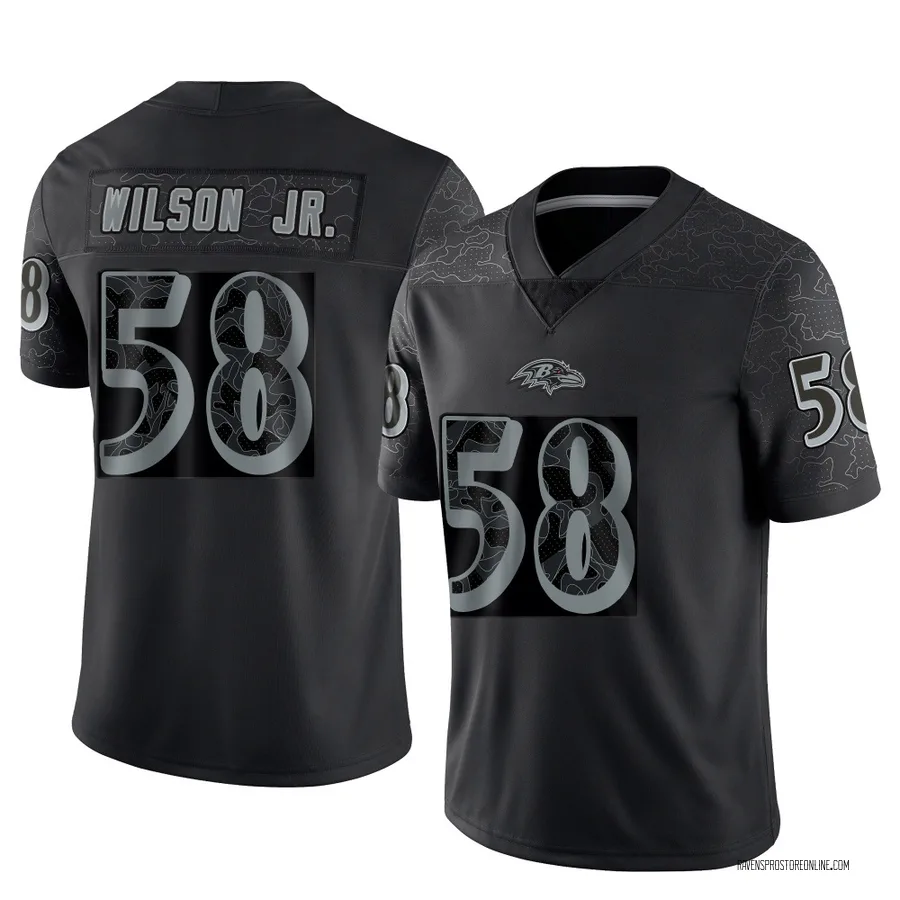 Dion Wilson Jr. Baltimore Ravens Men's Limited Reflective Nike Jersey - Black