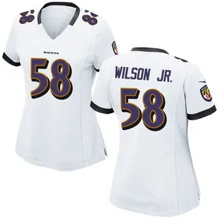 Dion Wilson Jr. Baltimore Ravens Women's Game Nike Jersey - White